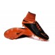 Nouvelles chaussures Nike HyperVenom Phantom II FG Football Crampons Cuir FG Noir Orange Total