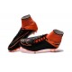 Nouvelles chaussures Nike HyperVenom Phantom II FG Football Crampons Cuir FG Noir Orange Total