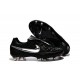 Chaussure de Football Nike Tiempo Legend V FG Pas Cher Totti Premium Argenté Noir