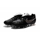 Chaussure de Football Nike Tiempo Legend V FG Pas Cher Totti Premium Argenté Noir