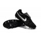 Chaussure de Football Nike Tiempo Legend V FG Pas Cher Totti Premium Argenté Noir