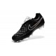 Chaussure de Football Nike Tiempo Legend V FG Pas Cher Totti Premium Argenté Noir