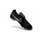 Chaussure de Football Nike Tiempo Legend V FG Pas Cher Totti Premium Argenté Noir