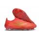 Crampons Adidas F50 Elite LL FG Rouge Solaire Or Métallique Rouge Vif