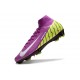 Nike Air Zoom Mercurial Superfly X Elite FG Violet Jaune Blanc