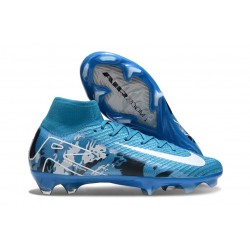 Nike Zoom Mercurial Superfly 10 Elite FG Bleu Blanc