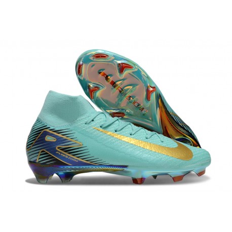 Nike Zoom Mercurial Superfly 10 Elite FG Cube Océan Or