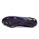 2015 Homme Chaussures Football Mercurial Superfly FG Cuir Vert Violet