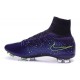 2015 Homme Chaussures Football Mercurial Superfly FG Cuir Vert Violet