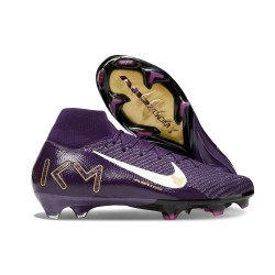 Nike Zoom Mercurial Superfly 10 Elite FG MBAPPÉ Violet Grandiose Ivoire Pâle
