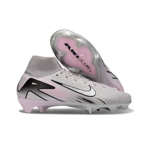 Nike Zoom Mercurial Superfly 10 Elite FG Gris Blanc