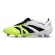 Adidas Predator 25 Elite Tongue FG Blanc Noir Citron Lucid