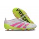 Adidas Predator 25 Elite Tongue FG Blanc Rose Lucide Citron Lucide