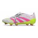 Adidas Predator 25 Elite Tongue FG Blanc Rose Lucide Citron Lucide