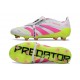 Adidas Predator 25 Elite Tongue FG Blanc Rose Lucide Citron Lucide