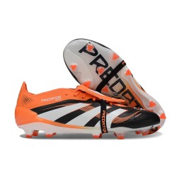 Adidas Predator 25 Elite Tongue FG Noir Orange Blanc