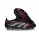 adidas Predator Elite FG Homme Crampons Noir Gris Quatre Rouge Lucide
