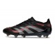 adidas Predator Elite FG Homme Crampons Noir Gris Quatre Rouge Lucide