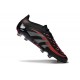 adidas Predator Elite FG Homme Crampons Noir Gris Quatre Rouge Lucide