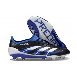 adidas Predator Elite FG Homme Crampons Noir Bleu Blanc