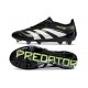 adidas Predator Elite FG Homme Crampons Noir Blanc Citron Lucid