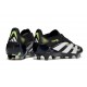 adidas Predator Elite FG Homme Crampons Noir Blanc Citron Lucid