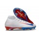Chaussure de Foot Nike Mercurial Superfly X Elite FG Blanc Bleu Rouge