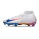 Chaussure de Foot Nike Mercurial Superfly X Elite FG Blanc Bleu Rouge