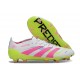 adidas Predator Elite FG Homme Crampons Blanc Rose Lucide Citron Lucide