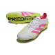 adidas Predator Elite FG Homme Crampons Blanc Rose Lucide Citron Lucide