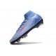 Chaussure de Foot Nike Mercurial Superfly X Elite FG Bleu Rouge