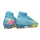 Chaussure de Foot Nike Mercurial Superfly X Elite FG Bleu Jaune