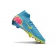 Chaussure de Foot Nike Mercurial Superfly X Elite FG Bleu Jaune