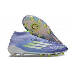 Adidas F50 Elite Mid FG Nouveau Violet Tone Citron Lucide Violet Rapide