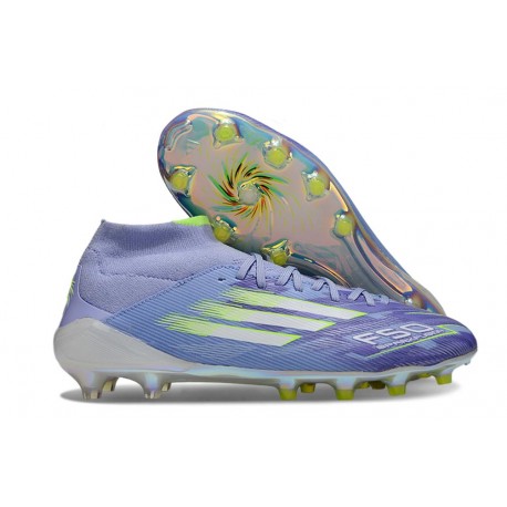 Adidas F50 Elite Mid FG Nouveau Violet Tone Citron Lucide Violet Rapide