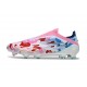 Crampons Adidas F50 Elite LL FG Blanc Bleu Rose