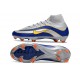 Chaussure de Foot Nike Mercurial Superfly X Elite FG Argent Bleu Jaune