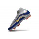 Chaussure de Foot Nike Mercurial Superfly X Elite FG Argent Bleu Jaune