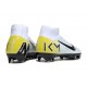 Chaussure de Foot Nike Mercurial Superfly X Elite FG Blanc Noir Jaune