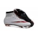 2015 Homme Chaussures Football Mercurial Superfly FG Blanc Rouge Noir