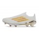 Adidas F50 + Laceless FG Neuf Blanc Or