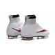 2015 Homme Chaussures Football Mercurial Superfly FG Blanc Rouge Noir