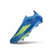 Adidas F50 + Laceless FG MESSI Equipe Bleu Royal Jaune Solaire Bleu Semi Eclatant