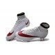 2015 Homme Chaussures Football Mercurial Superfly FG Blanc Rouge Noir