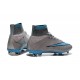 2015 Homme Chaussures Football Mercurial Superfly FG Gris Bleu Noir