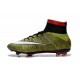 2015 Homme Chaussures Football Mercurial Superfly FG Volt Noir Blanc Multicolore