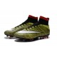 2015 Homme Chaussures Football Mercurial Superfly FG Volt Noir Blanc Multicolore