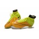 2015 Homme Chaussures Football Mercurial Superfly FG Cuir Jaune Volt Noir