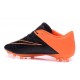 2015 Nike Hypervenom Phinish II FG Homme Cuir Orange Noir