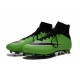 2015 Homme Chaussures Football Mercurial Superfly FG Vert Noir